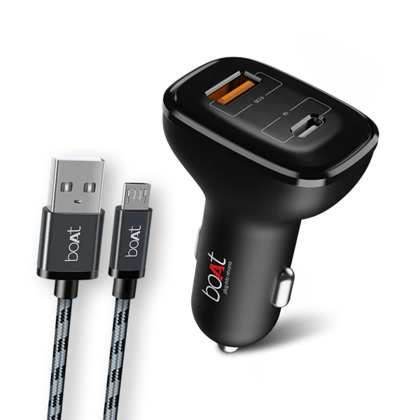 Boat Car Charger F QC3.0 + 2.1A USB Cable