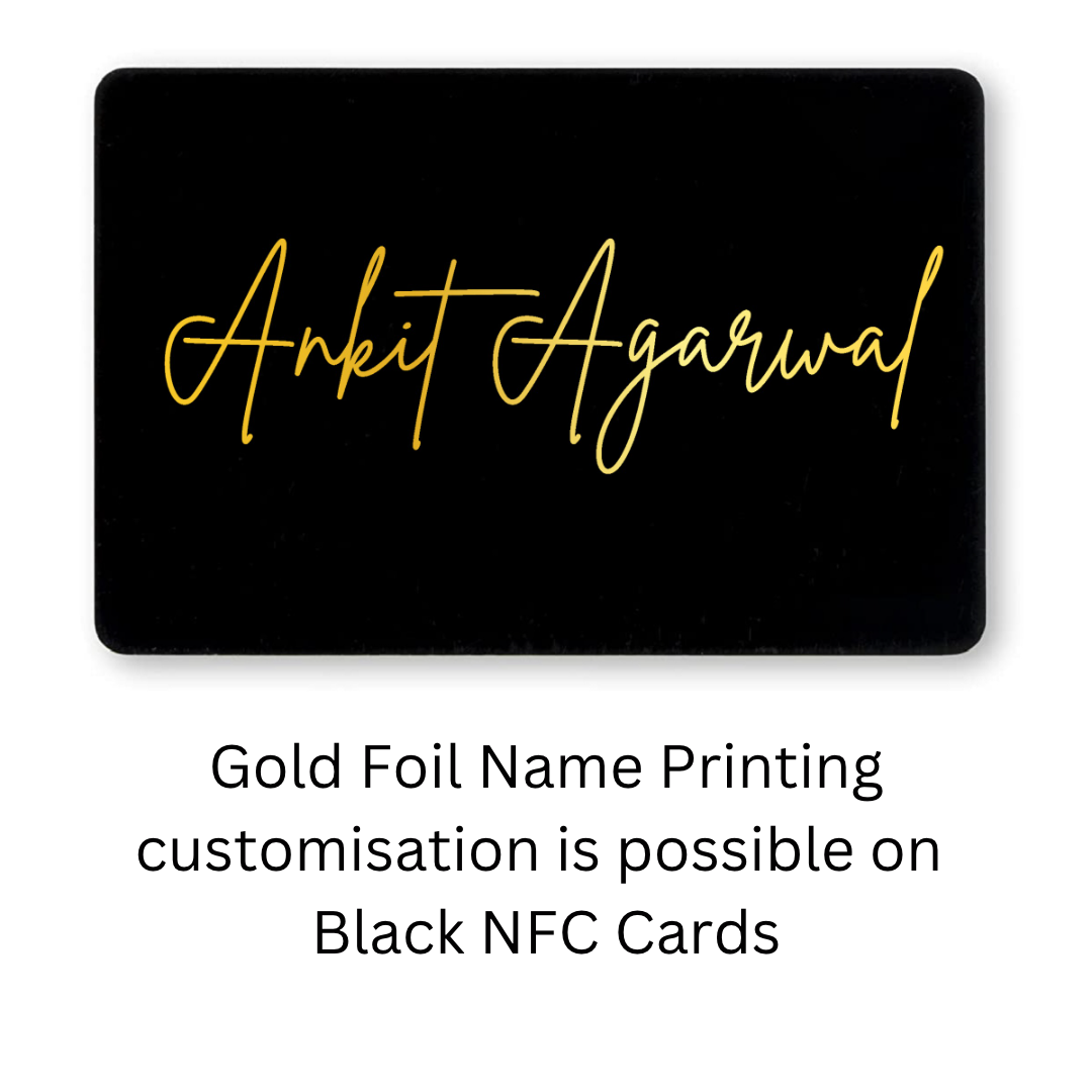 High Grade Black Business Card Customized Design Foil Printing