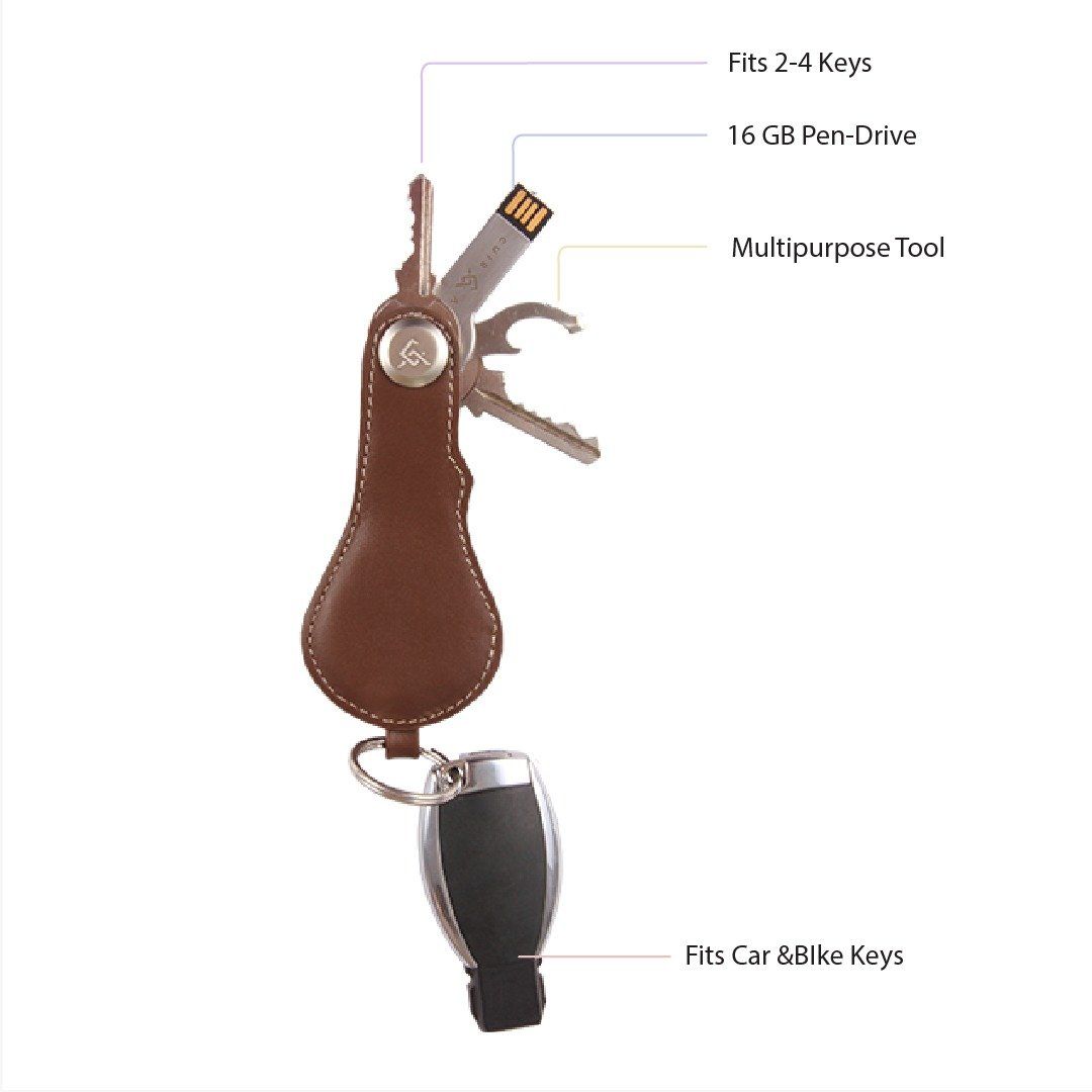 Clavis Key Holder + Anti-Loss Smart Tech Cuir Ally