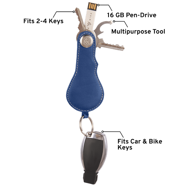 Clavis Leather Key Holder (Customisable) - Cuir Ally Smart Goods