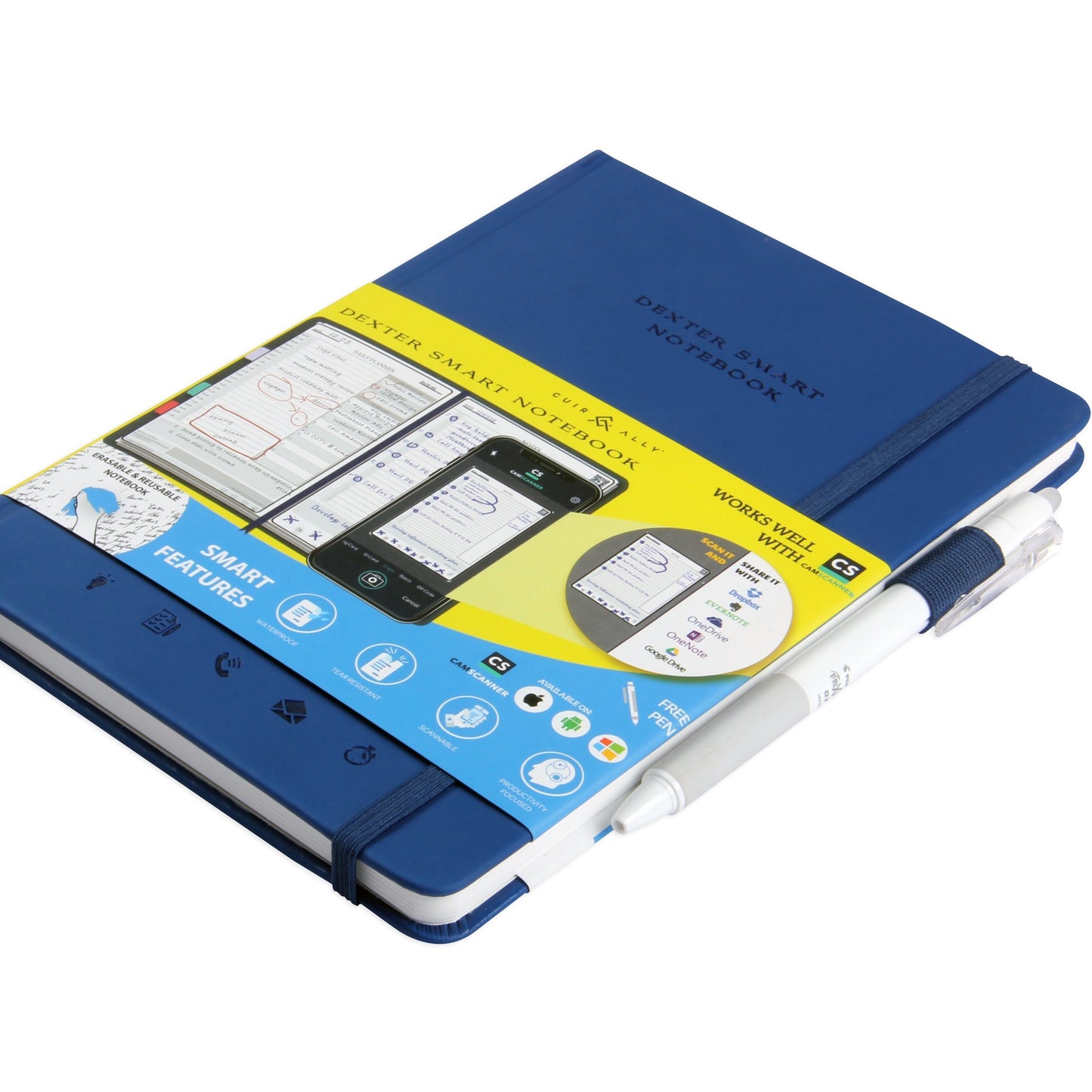 Dexter Erasable & Reusable Eco-Friendly Notebook - Cuir Ally Smart Goods