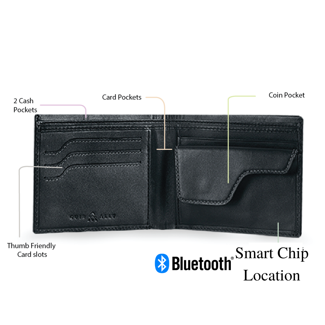 Explorer Leather Wallet + Anti-Loss Bluetooth-Smart™️ Tech