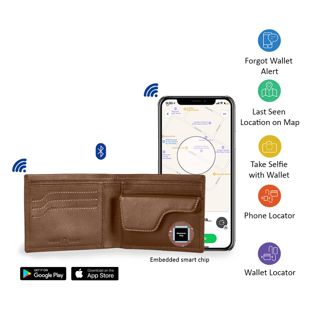 Explorer Leather Wallet + Anti-Loss Bluetooth-Smart™️ Tech