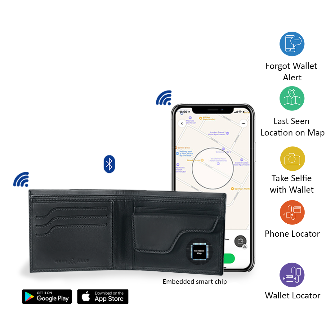 Explorer Leather Wallet + Anti-Loss Bluetooth-Smart™️ Tech