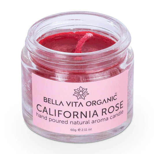 California rose hand poured candle