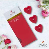 Acrylic ( Tea light pack of 10 ) heart shape rose fragrance