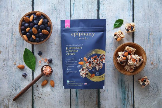 Epiphany Snacks Blueberry Almond Crisps 85 Grams