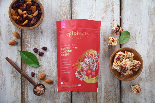 Epiphany Snacks Cranberry Almond Crisps 85 Grams