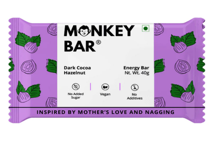 Monkey Bar Dark Cocoa Hazelnut Vegan Energy Bar