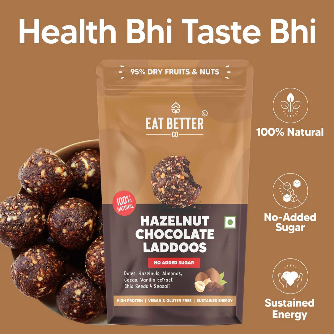 Eat Better Eatable Hazelnut Chocolate Laddoos