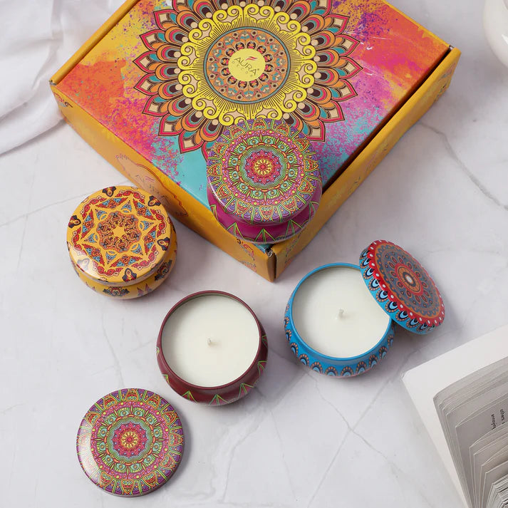 Aura Decor Candels Moroccan Tin jar Candle