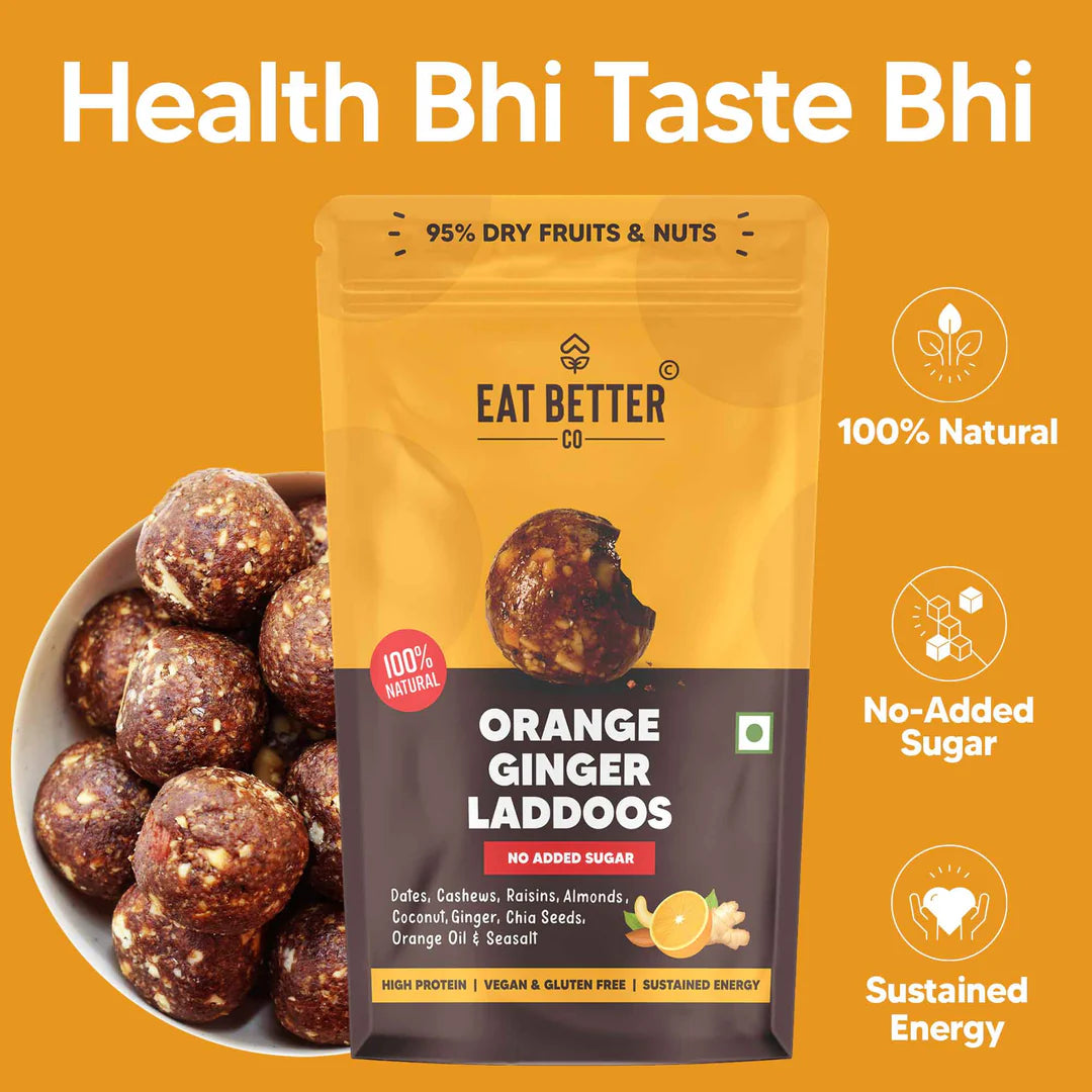 Eat Better Eatable Orange Ginger Laddoos