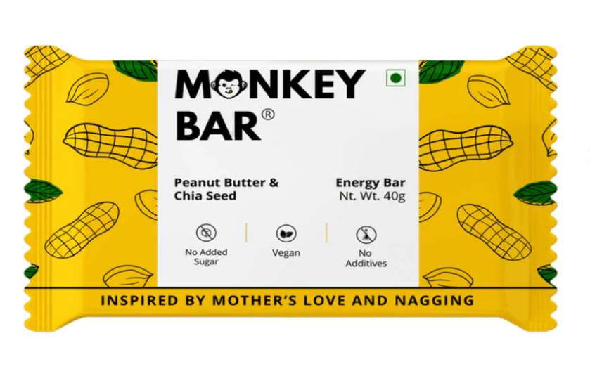 Monkey Bar Peanut Butter Chia Seed Vegan Energy Bar