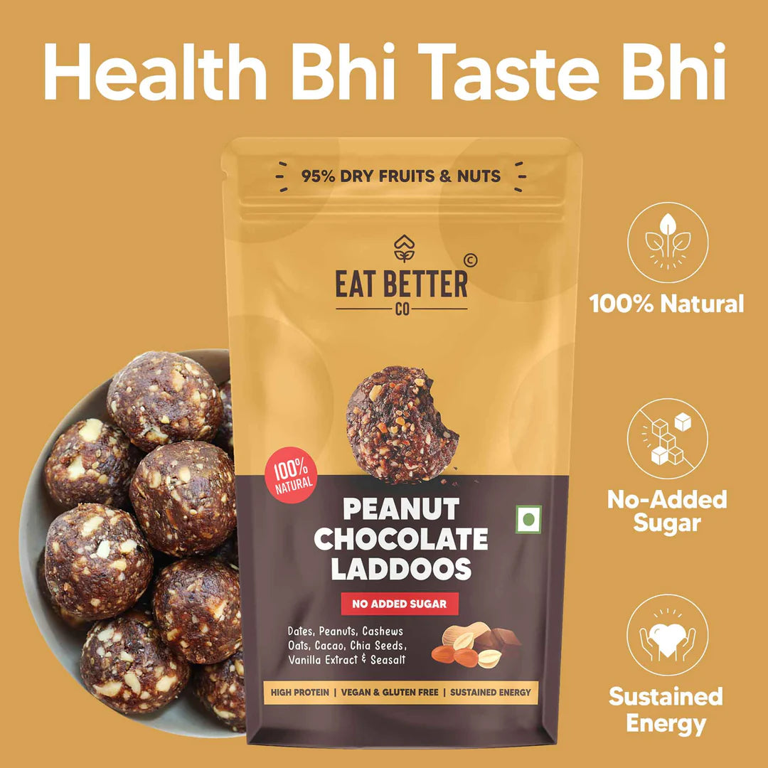 Eat Better Eatable Peanut Chocolate Laddoos