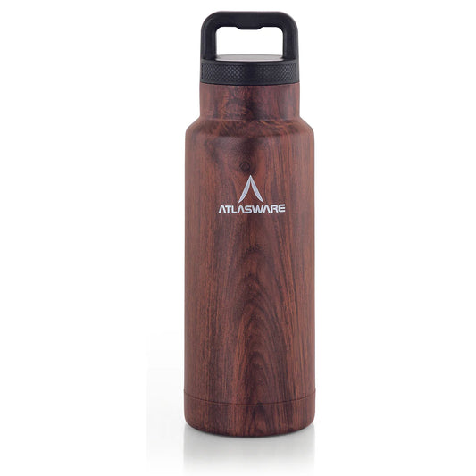 Atlasware  Bottles SS Handle Flask - Spring Wood