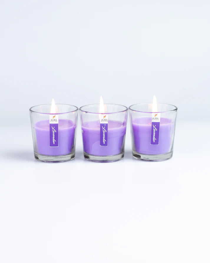 Aura Decor Candels Votive Glass Candles