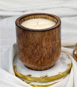 Candles Wooden U Jar Candle