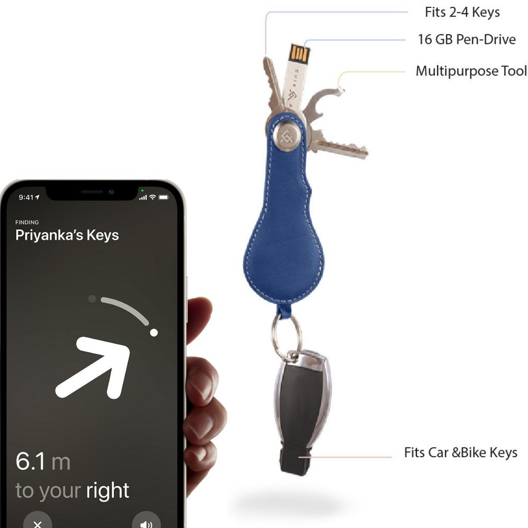 (AirTag Compatible) Clavis Smart KeyHolder Cuir Ally