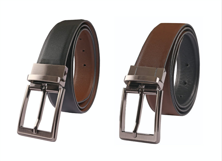 Reversible Belt (Brown + Black) - Cuir Ally Smart Goods
