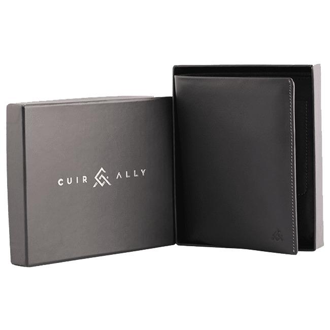 Voyager Leather Wallet + Anti-Loss Electronic Smart Tech - Cuir Ally Smart Goods
