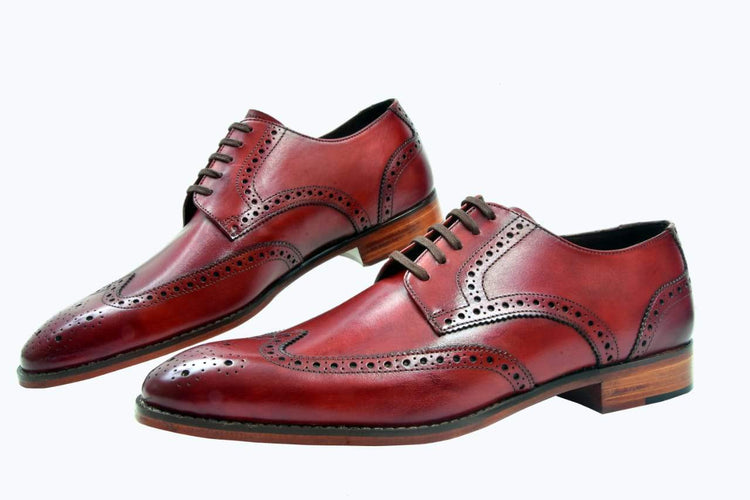 Wing Tig Brogue Derby Leather Shoes Cuir Ally Smart Goods